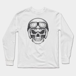 Helmet Skull Long Sleeve T-Shirt